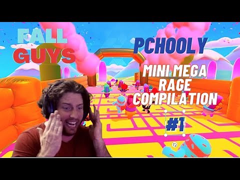 PCHOOLY FALL GUYS MINI MEGA RAGE COMPILATION #1