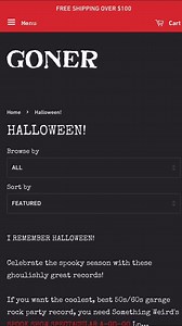 We love the Fall, when the weather turns a bit chillier and it’s time to blast some Halloween tunes! Really nothing better than a bunch of goofy spooky 45s on the turntable, or a compilation of these things already put together!Add to the festivities with our limited Green Goner Bat T-shirt design 🦇❇️ Enjoy a wicked 1️⃣0️⃣％off when you snag two or more from our HALLOWEEN COLLECTION 👻Don’t wait—these deals will disappear faster than a witch on a souped-up broomstick, or an ogre on a nitro-fuele