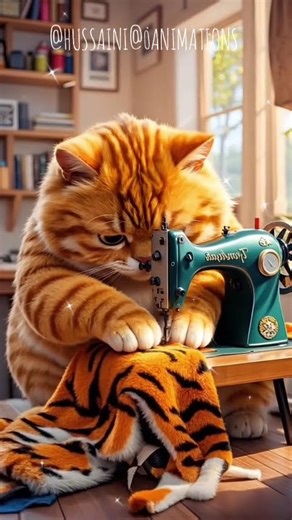 Cat Making Leather Jacket ! Cartoon ! @FUN_ANIMATIONS2