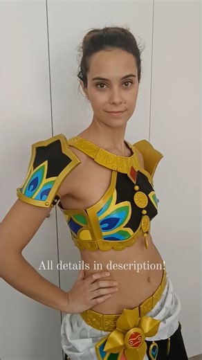 Natalia I. Carla | talyBb Cosplay | Making Riju's top from The Legend of Zelda: Tears of the Kingdom wasn't an easy task, it required different techniques to be created! Let's... | Instagram