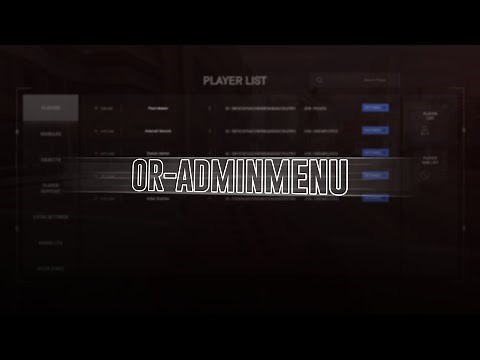 0R-Admin Menu