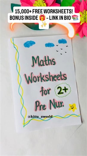 Kids Fun Active on Instagram: "🔥 BIGGEST DEAL FOR PARENTS! 🔥 15,000+ Kids Worksheets Bundle 📚✨ ✅ Ages 2–10 ✅ Fun + Educational ✅ Screen-Free Learning 🎁 What’s Inside? 🔠 Alphabet A–Z 🔢 Numbers 1–100 ✍️ Tracing & Handwriting 🎨 Coloring Pages 🧩 Mazes, Puzzles & Brain Boosters Surprise Bonuses! 🎉 💰 Actual Value: ₹2999 ⚡️ Today Only: ₹199 👉 Instant Download – Print Anytime! 🚀 Limited Time Offer – Don’t Miss Out! . . . #worksheets #worksheetsforkids #education #kindergarten #preschool #tea