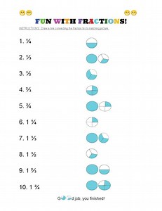 Printable Fractions Matching Worksheet, Digital Download - Etsy