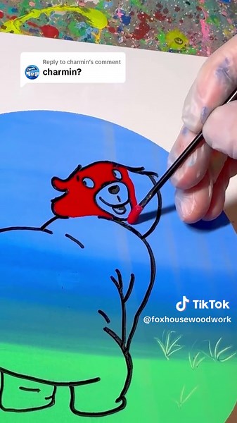 Satisfying ASMR Painting with Charmin Red Bear