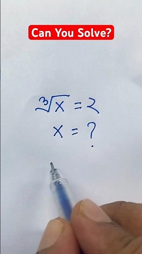 Wonderful Exponential Equation Solution. #maths #shorts