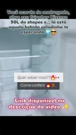 😎 Frigobar Hisense 90L — estilo, praticidade e tudo geladinho sem sair do lugar!