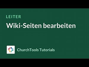 Wiki Seiten bearbeiten