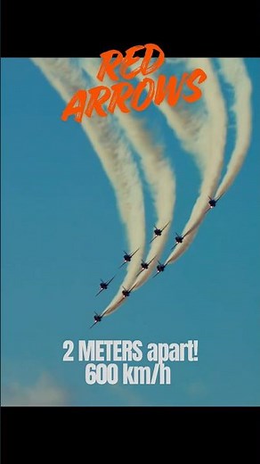 Red Arrows Fly Just 2 Meters Apart at 600 km/h!