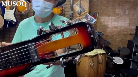 Batking Lap Steel Guitar, Electric Slide Guitars 6 String Slotted Headstock Guiter With Gig Bag Sunburst