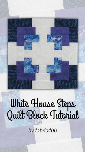 The White House Steps quilt block is a classic beauty with roots in early 1900's quilting, designed by Laura Wheeler (a fictional name used by the Needlecraft Service company) as a bold variation of the traditional Log Cabin. This vintage block keeps things wonderfully simple by being built entirely from easy-to-cut squares and rectangles. At a generous 18" finished size, it’s perfect for beginners who want a satisfying, substantial block without fuss, and for experienced quilters looking for a 