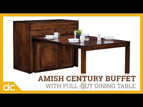 Amish Century Buffet with Pullout Dining Table