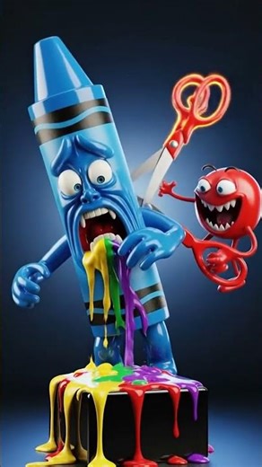 Crayon Melting Animation | Mesmerizing 3D Short of Flowing Colors and Digital Art Magic!