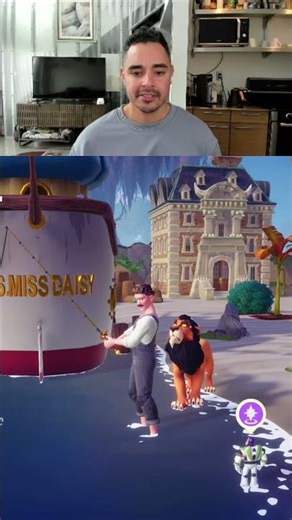 Does Scar bother anyone else in this one fishing spot? Or is it just me? #dreamlightvalley