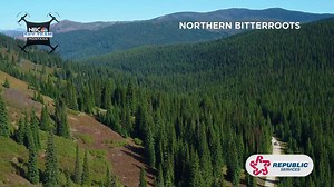 Drone footage of Northern Bitterroot Mountains