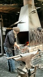 Although we're temporarily closed, we'll still deliver some of your favourite Sovereign Hill experiences online. One of our popular experiences is seeing our talented blacksmiths in action. Check out our blacksmith Tim as he bends the the top end of a handmade fire poker. The blacksmith's oven used to heat the poker can get up to 1,200 degrees Celcius! 🔥🔥 | Sovereign Hill