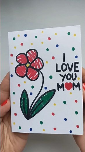 Easy mother's day card. White Paper. Mother's day card making handmade