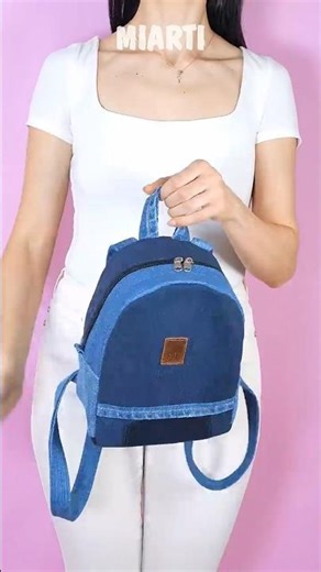 DIY Backpack from Old Jeans Miarti🪡🧵✂️ 👜