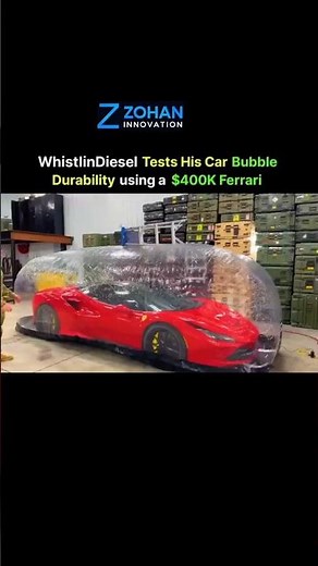 WhistlinDiesel Tests His Car Bubble’s Durability With a $400K Ferrari