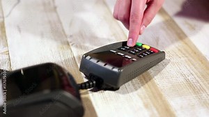 Dialing pin code on pin pad of pos terminal