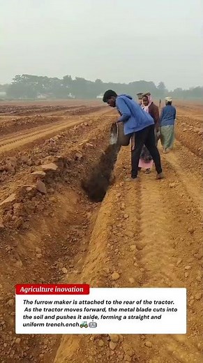 Tractor Furrow Making Tool | Powerful Farm Machine for Perfect Trenches 🚜🤖