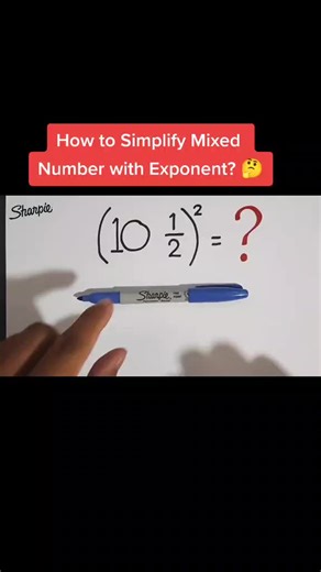 How to Simplify Mixed Number with Exponent? 🤔