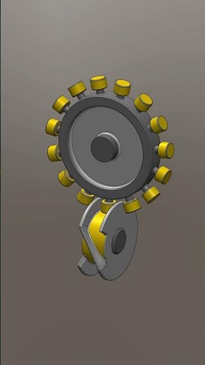 Intermittent Rotation Mechanism (Mechanical Movement Part 67) #mechanism #animation