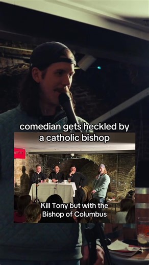 doing standup diagonal to a bishop #catholic #comedy | standup comedy