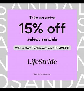 Save big on sandals from REEF, Blowfish Malibu, LifeStride, and so many other brands you love. Use the code SANDAL15 online. | Famous Footwear