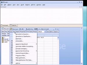 eviews软件的基本操作视频-时间序列模型