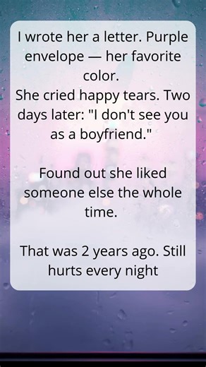 Purple envelope 💔 #quotes #trustpeople #relationships #poetry #whydidntmyexcomeback #shortstory