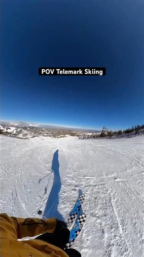 POV Telemark skiing.