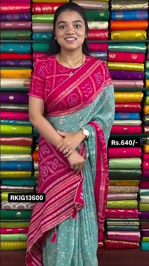 Soft Georgette Bhandini And Maika Print Sarees I Wholesale Shop I‪@Rkcollectionssarees‬