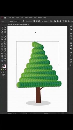 How to Make Tree in Adobe Illustrator #illustrator #shorts