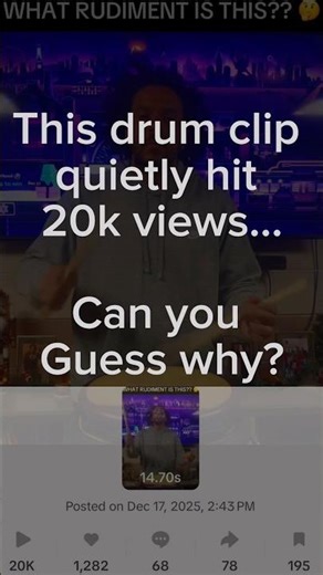 This clip quietly blew up on TikTok— 20k views 🔥Trick revealed: Double spider 🕷️🥁🕷️ #drums