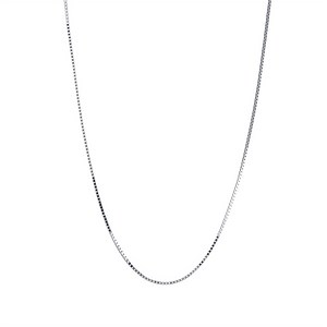 16" 9K White Gold Couture Venetian Box Chain 0.79g