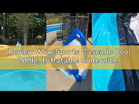 Review Wow Sports Cascade Pool Slide, Inflatable Slide with Sprinkler