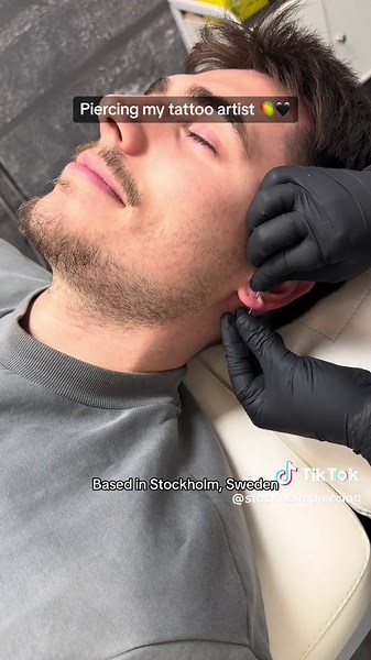 Piercing my Tattoo Artist in Stockholm