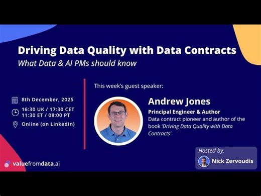 Driving Data Quality with Data Contracts: What Data AI PMs should know | Nick Zervoudis