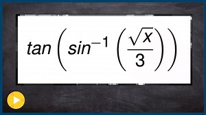 Evaluate the composition of inverse trig function with x