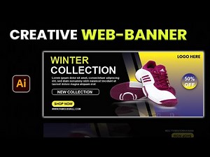 How to Creative Web Banner design in Adobe Illustrator