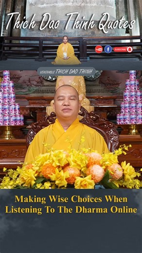 Making Wise Choices When Listening to the Dharma Online -------------------------------------------------------- Breathe gently, return to the present moment, and allow the words of Master Thich Dao Thinh to water the seeds of mindfulness and compassion within you. 🌱✨ If the Dharma brings you peace and inspiration, please like and subscribe to receive more teachings. 📰 Follow Our Socials Youtube: Thich Dao Thinh Quotes May each moment with the Dharma guide you closer to freedom and joy. ------