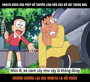 136K views · 1.9K reactions | Nobita dùng đũa phép linh hồn để truyền linh hồn cho mọi vật trong nhà, nhưng chúng lại gọi Nobita là đồ ngốc | Setup reels | Facebook
