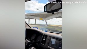 Texas overpass collapse caught on video