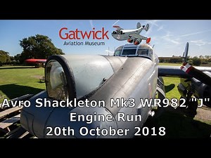 Avro Shackleton Mk3 WR982 "J" Engine Run - 20th October 2018 - Gatwick Aviation Museum