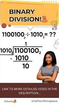 Binary Division Made Easy #shorts