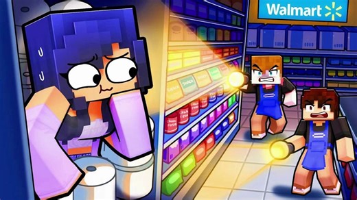 【Aphmau】《我的世界》中的沃尔玛24小时！