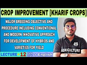 major breeding objective and procedure including conventional and modern innovative approach