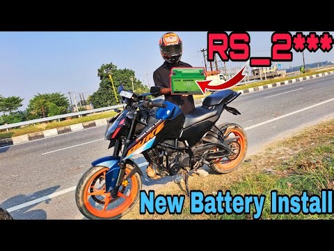 Duke 250 New Battery Install Amaron Battery 9AH & Price Details