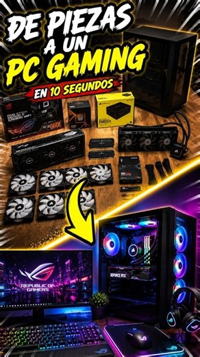 💻 De Piezas a un PC Gaming RGB en Solo 10 Segundos 🤯 | Timelapse ASMR