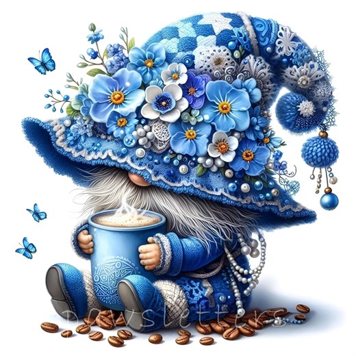 Enchanted Floral Gnome Clipart Set, 10 JPG Watercolor Garden Gnomes, Whimsical Cute Coffee Gnome, Digital Download for Crafts & Invitations - Etsy